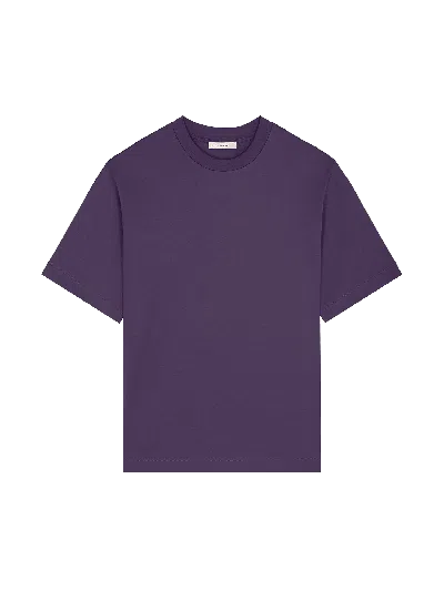 Pangaia Womens Blackberry Dna Oversized-fit Cotton-jersey T-shirt In Purple