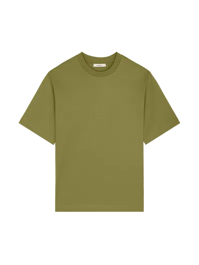 Pangaia Womens Highland Green Dna Oversized-fit Cotton-jersey T-shirt Xl