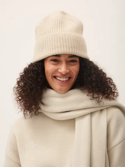 Pangaia Dna Recycled Cashmere Beanie In White