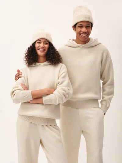 Pangaia Womens Dna Recycled Cashmere Soft Organic Cotton Hoodie In White