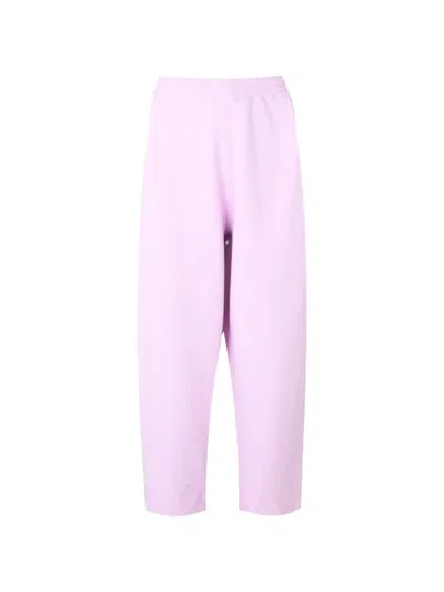 Pangaia Double-jersey Pleated Track Pants In Purple