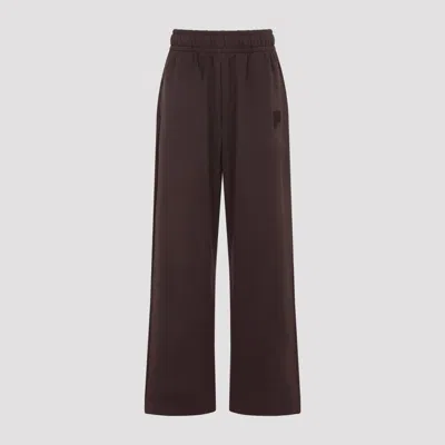 Pangaia Elasticated Embroidered Track Pants In Brown