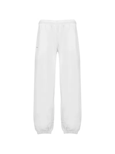 Pangaia Elasticated Text-print Track Pants In White