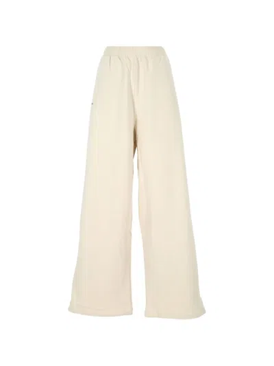 Pangaia Elasticated-waistband Logo-print Trousers In Neutral