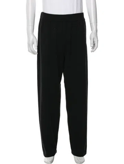 Pre-owned Pangaia Embroidered Accent Lounge Bottoms In Black
