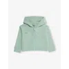 Pangaia Eucalyptus Blue 365 Zipped Cotton-jersey Hoody 0 In Green