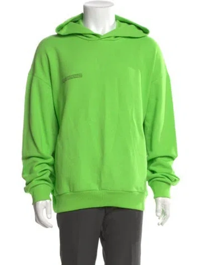 Pre-owned Pangaia Graphic Print Crew Neck Hoodie In Green