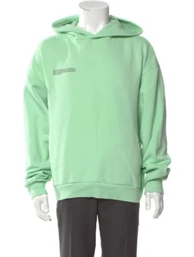 Pre-owned Pangaia Graphic Print Crew Neck Hoodie In Green