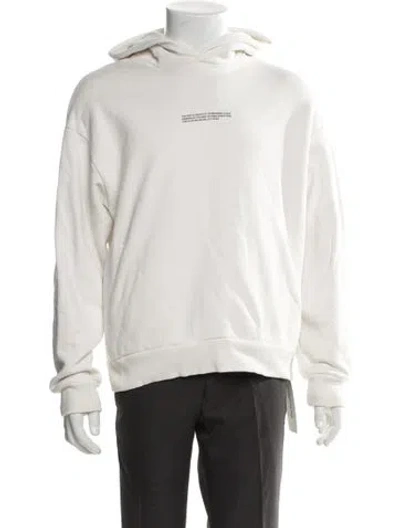 Pre-owned Pangaia Graphic Print Crew Neck Hoodie In Neutral