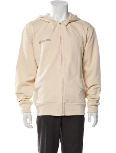 Pre-owned Pangaia Graphic Print Crew Neck Hoodie In Neutral