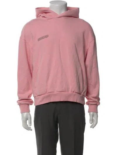 Pre-owned Pangaia Graphic Print Crew Neck Hoodie In Pink