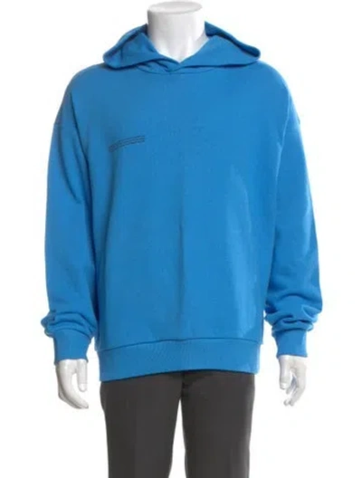 Pre-owned Pangaia Graphic Print Crew Neck Hoodie W/ Tags In Blue