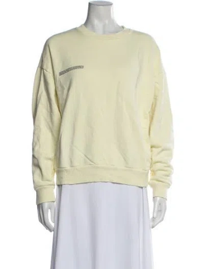 Pre-owned Pangaia Graphic Print Crew Neck Sweatshirt In Green