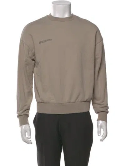 Pre-owned Pangaia Graphic Print Crew Neck Sweatshirt In Neutral