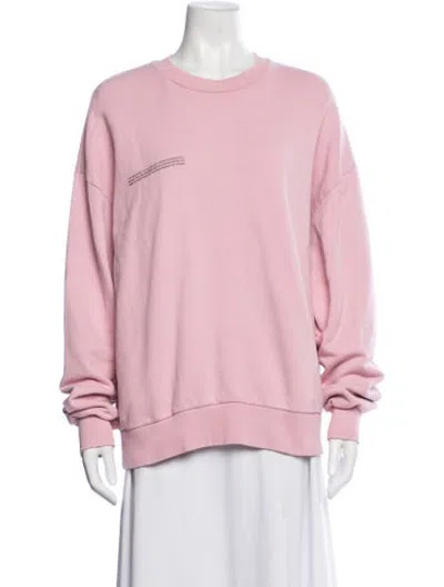 Pre-owned Pangaia Graphic Print Crew Neck Sweatshirt In Pink
