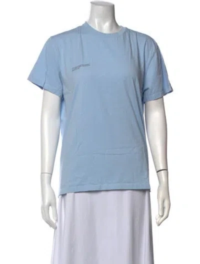 Pre-owned Pangaia Graphic Print Crew Neck T-shirt In Blue