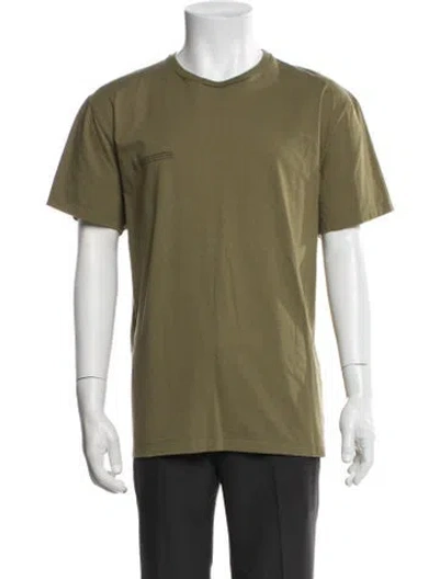 Pre-owned Pangaia Graphic Print Crew Neck T-shirt In Green
