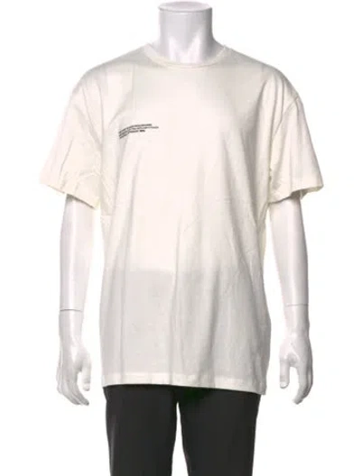Pre-owned Pangaia Graphic Print Crew Neck T-shirt In White