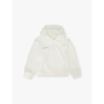 Pangaia Kids' Off White Hood Text-print Organic Cotton-jersey Hoody 3-12 Y