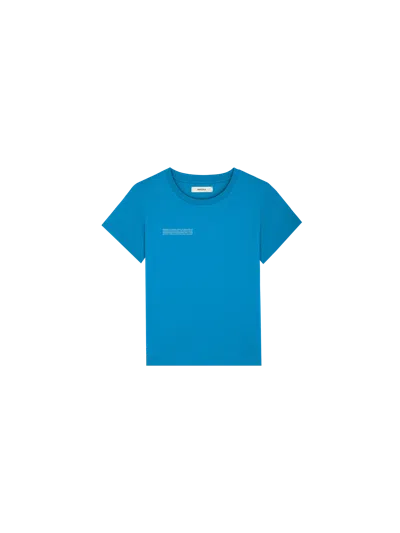 Pangaia Kids' 365 Text-print Cotton-jersey T-shirt 3-12 Years In Geyser Blue