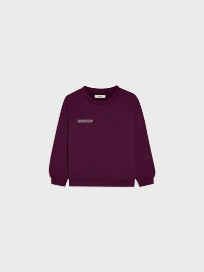 Pangaia Kids' Midweight Sweatshirt—nocturne Plum In Purple