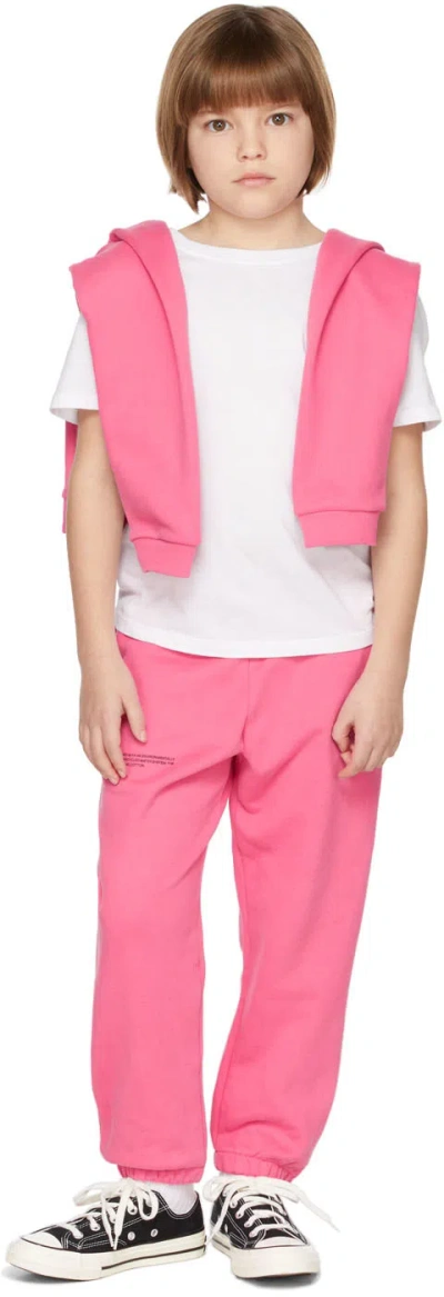 Pangaia Kids Pink Organic Cotton 365 Track Pants In Flamingo Pink