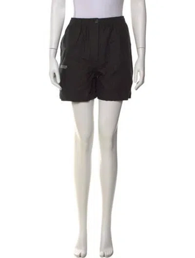 Pre-owned Pangaia Linen Mini Shorts In Black