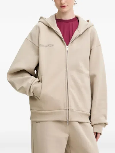 Pangaia Logo-detail Hoodie In Neutral