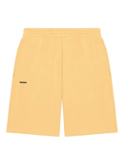 Pangaia Kids' Logo-embroidered Shorts In Yellow