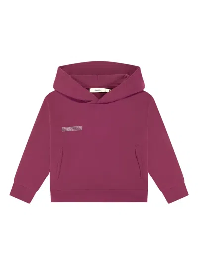 Pangaia Kids' Logo-print Hoodie In Brown