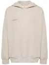 Pangaia Logo-print Organic-cotton Hoodie In Neutrals