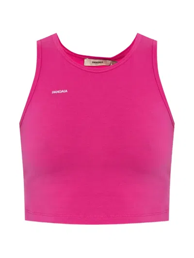 Pangaia Logo-print Cropped Top In Pink