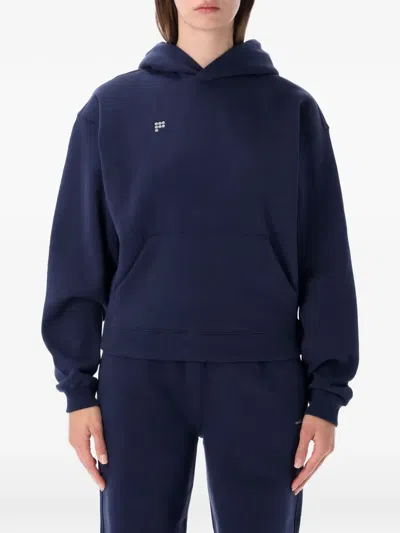 Pangaia Logo-print Drop-shoulder Hoodie In 블루