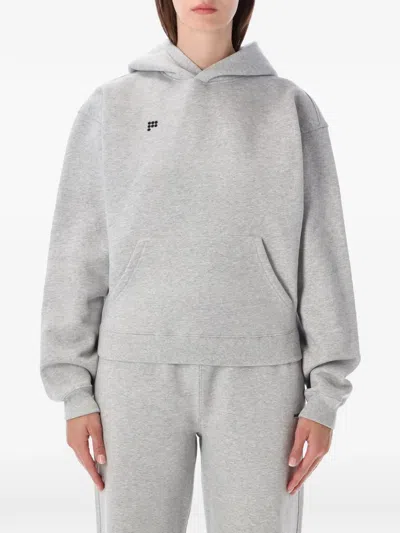 Pangaia Logo-print Drop-shoulder Hoodie In Grey