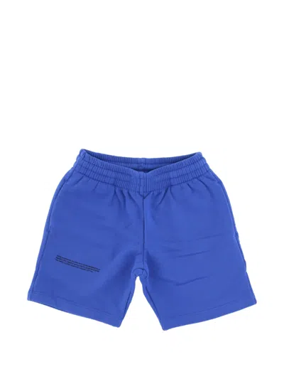 Pangaia Kids' Logo-print Elasticated Shorts In Blue