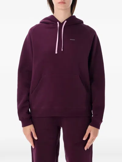 Pangaia Logo-print Raglan-sleeve Hoodie In 퍼플