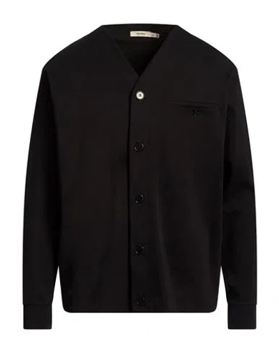 Pangaia Man Cardigan Black Size Xs Organic Cotton, Recycled Cotton, Elastane
