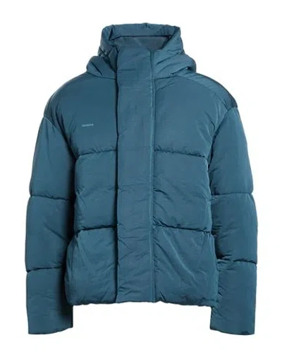 Pangaia Man Puffer Deep Teal Size Xl Recycled Polyamide In Multi