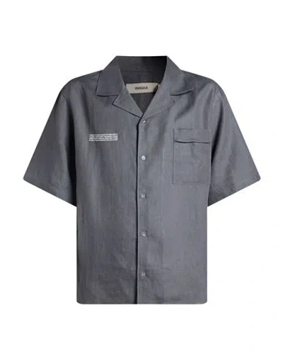 Pangaia Man Shirt Grey Size L Linen In Gray