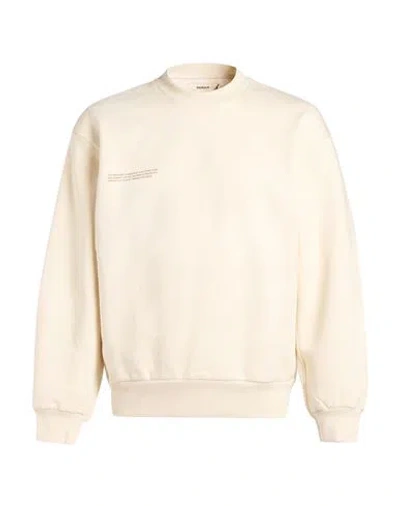 Pangaia Man Sweatshirt Cream Size Xxs Organic Cotton, Recycled Cotton In Neutral
