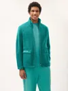 Pangaia Men's Dna Utility Wool Jacket — Scarab Teal In Green