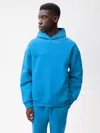 Pangaia 365 Midweight Organic-cotton Hoodie In Cerulean Blue