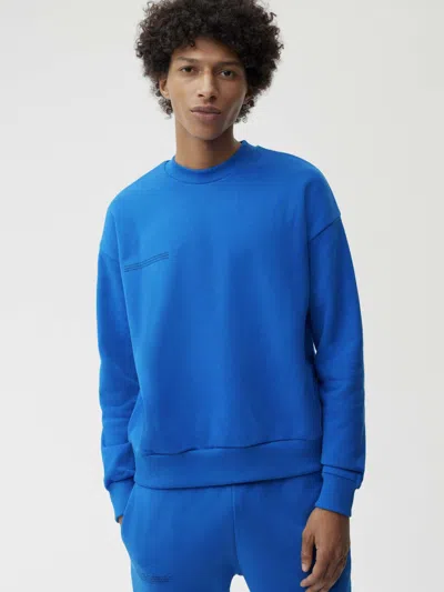 Pangaia 365 Midweight Organic-cotton Sweatshirt In Blue