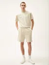 Shop Pangaia Mens 365 Midweight Mid Length Shorts — Travertine Beige