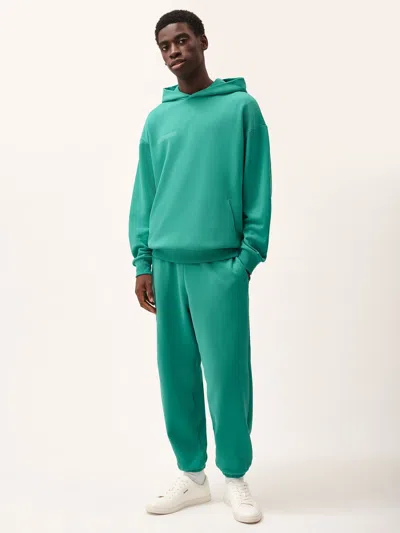 Pangaia Mens 365 Midweight Soft Organic Cotton Hoodie In Mangrove Turquoise