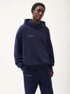 Pangaia Mens 365 Midweight Soft Organic Cotton Hoodie In Navy Blue