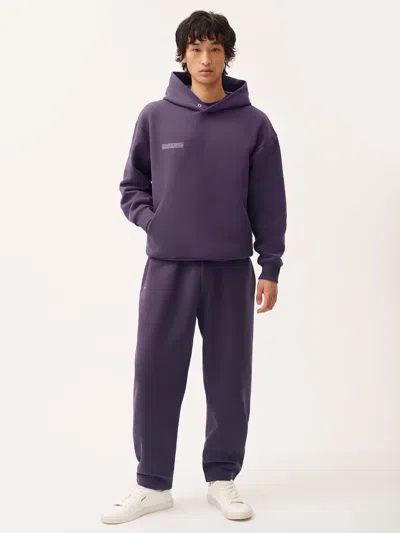 PANGAIA MENS DNA BARREL-LEG SWEATPANTS — BLACKBERRY