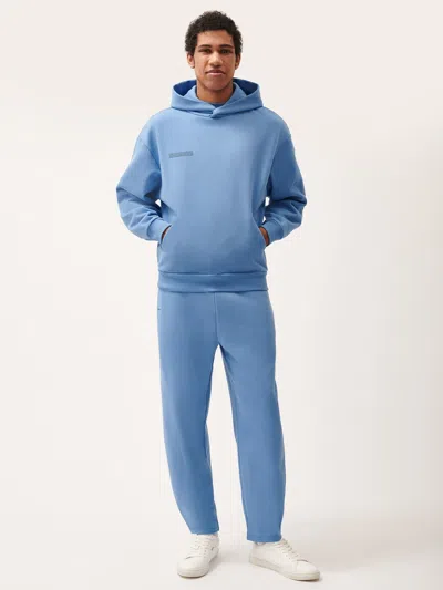 PANGAIA MENS DNA BARREL-LEG SWEATPANTS — SUMMIT BLUE