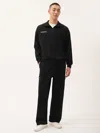 Pangaia Mens Dna Double Jersey Half Zip Sweatshirt In Black