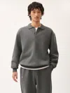Pangaia Mens Dna Heavyweight Polo Sweatshirt In Grey
